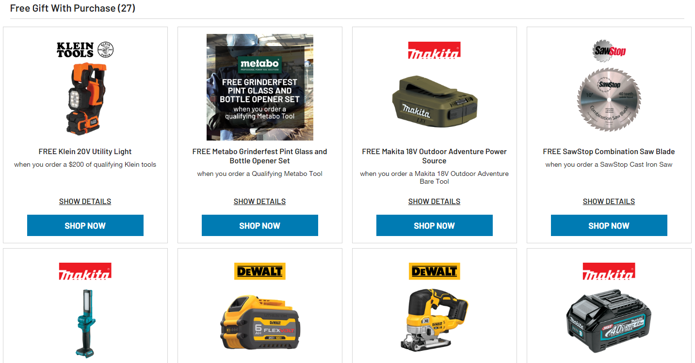 Free Gift with Purchase on Deal zone